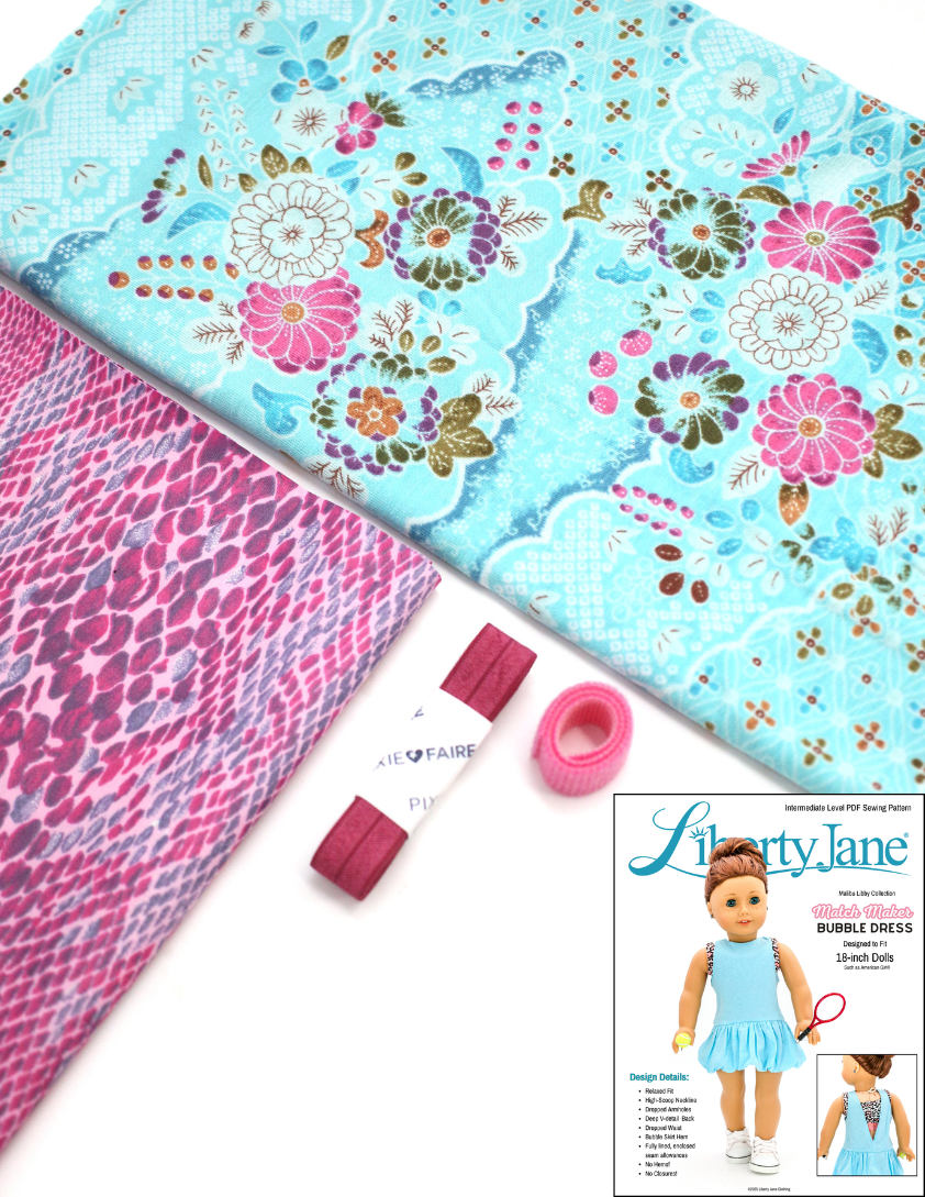 Pixie Packs Match Maker Bubble Dress - Aqua Floral