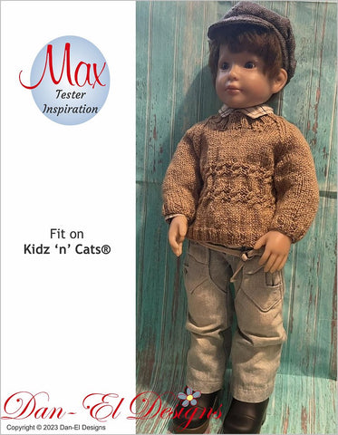 Dan-El Designs Knitting Max 18" Doll Clothes Knitting Pattern Pixie Faire