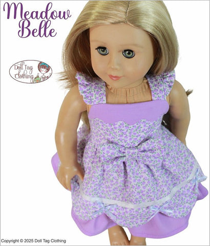 Doll Tag Clothing 18 Inch Modern Meadow Belle Dress 18" Doll Clothes Pattern Pixie Faire