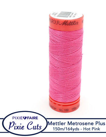 Pixie Faire Pixie Cuts Mettler Metrosene Plus Thread 150m/164yds Hot Pink Pixie Faire