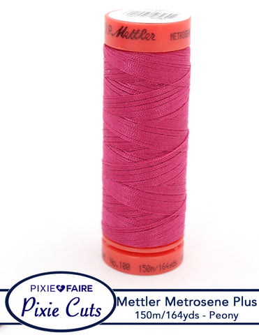 Pixie Faire Pixie Cuts Mettler Metrosene Plus Thread 150m/164yds Peony Pixie Faire