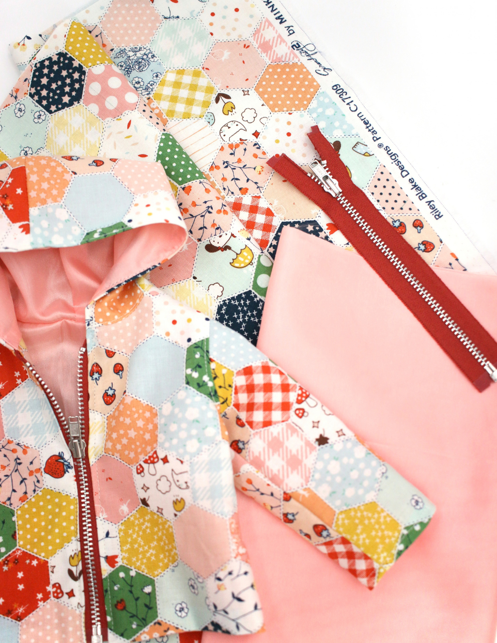 Pixie Faire Pixie Packs Pixie Packs Springtime Fun Jacket Hexagon Patchwork Pixie Faire