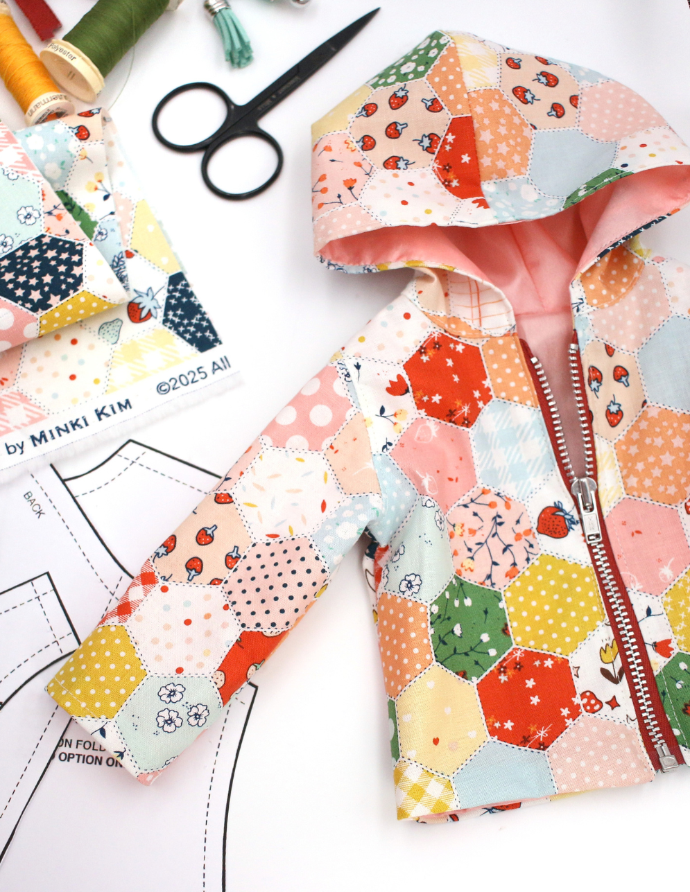 Pixie Faire Pixie Packs Pixie Packs Springtime Fun Jacket Hexagon Patchwork Pixie Faire