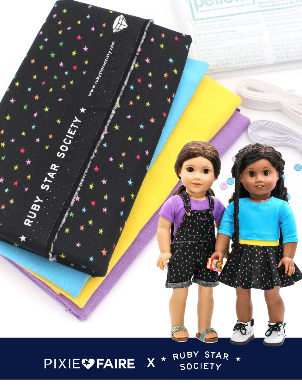 Pixie Faire Pixie Packs Pixie Pack - Mini Starry Rainbow Ruby Star -  Mix and Match Outfits Kit Pixie Faire