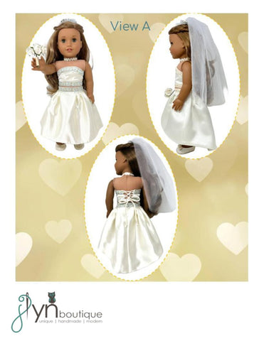 J Lyn Boutique BOGO 18 Inch Modern Modern Wedding 18" Doll Clothes Pattern Pixie Faire