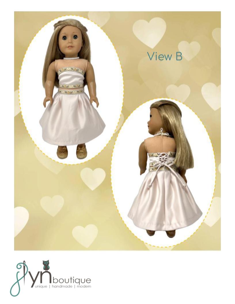 J Lyn Boutique BOGO 18 Inch Modern Modern Wedding 18" Doll Clothes Pattern Pixie Faire