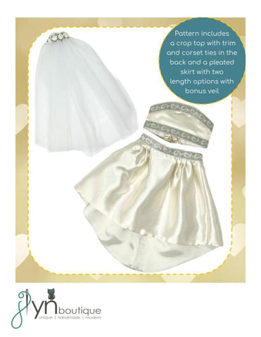 J Lyn Boutique BOGO 18 Inch Modern Modern Wedding 18" Doll Clothes Pattern Pixie Faire
