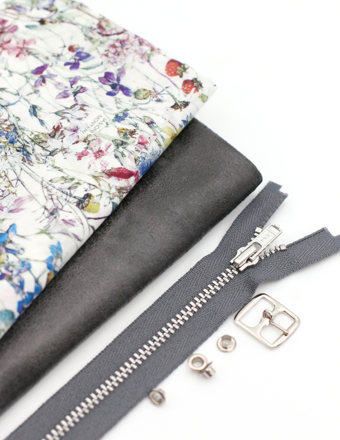 Pixie Faire Pixie Packs Limited Edition Pixie Pack Motorcycle Jacket Grey Microsuede and Liberty Tana Lawn Pixie Faire
