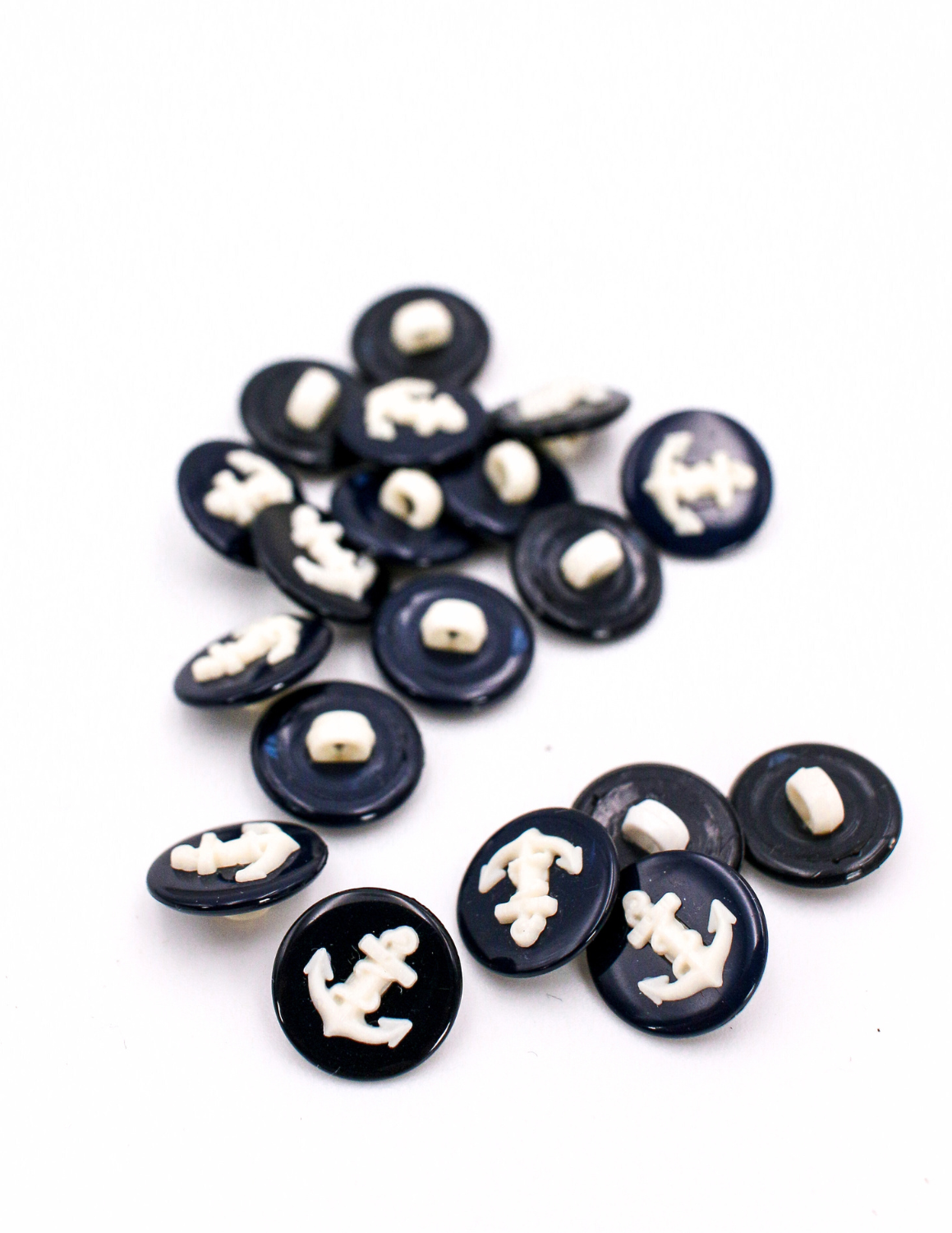 Pixie Faire Pixie Packs Pixie Packs Buttons - Navy Anchor Shank 1/2" Pixie Faire