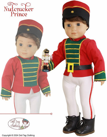 Doll Tag Clothing 18 Inch Modern Nutcracker Prince 18" Doll Clothes Pattern Pixie Faire