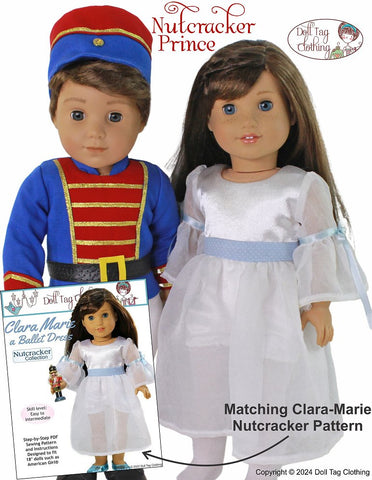 Doll Tag Clothing 18 Inch Modern Nutcracker Prince 18" Doll Clothes Pattern Pixie Faire