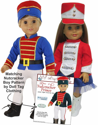 Little Miss Muffett 18 Inch Modern Sweet Nutcracker 18" Doll Clothes Pattern Pixie Faire