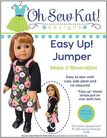Oh Sew Kat 18 Inch Modern Easy Up! Jumper 18" Doll Clothes Pattern Pixie Faire