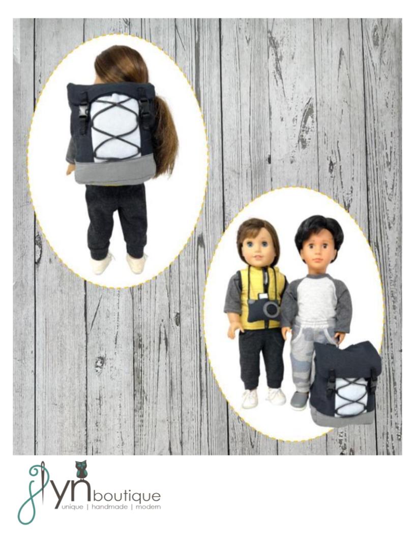My Sunshine Dolls 18 Inch Modern Outdoor Adventures Camping Gear 18" Doll Accessories Pattern Pixie Faire