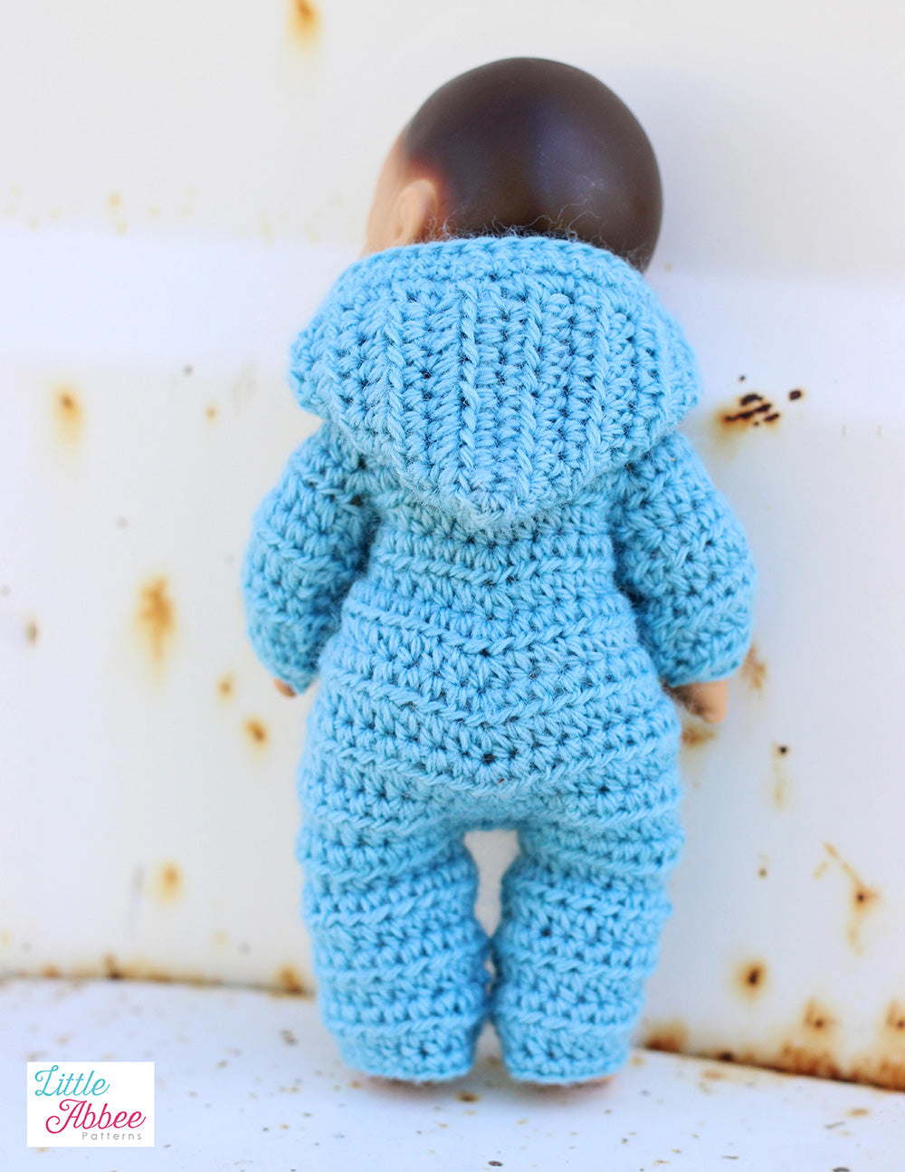 Little Abbee 8" Baby Dolls Baby Jumpsuit 8" Baby Doll Clothes Crochet Pattern Pixie Faire