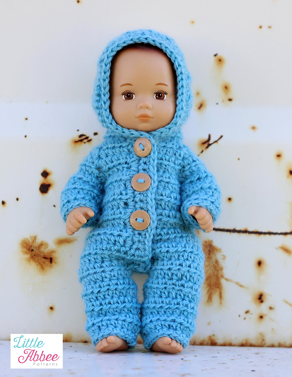 Little Abbee Baby Jumpsuit Doll Clothes Pattern 8 inch Baby Dolls