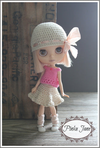Pinku Jane Blythe/Pullip Babydoll Top, Tunic, or Dress Crochet Pattern For 12" Blythe Dolls Pixie Faire