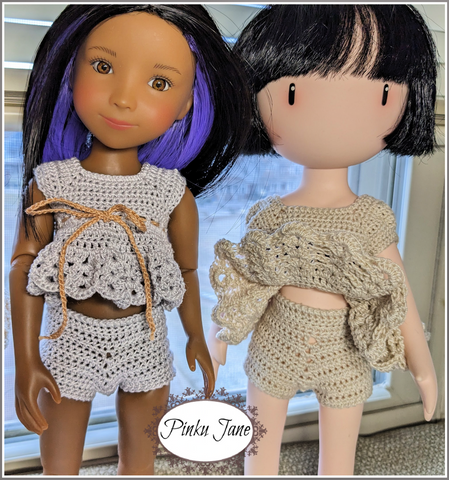 Pinku Jane Gorjuss Basic Crochet Panties Crochet Pattern For 12-12.5" Gorjuss and Siblies Dolls Pixie Faire