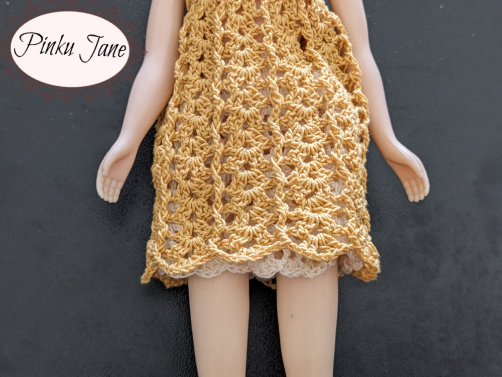 Pinku Jane Blythe/Pullip Danni Top, Tunic, or Dress - 7 Ways Crochet Pattern For 12" Blythe Dolls Pixie Faire