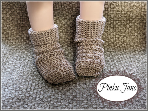 Pinku Jane Gorjuss Basic Crochet Socks Crochet Pattern For 12-12.5" Gorjuss and Siblies Dolls Pixie Faire