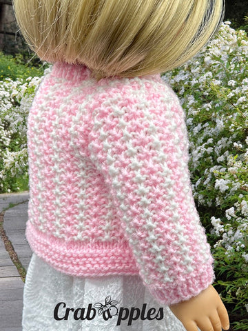 Crabapples Knitting Stripe It Rich 18" Doll Clothes Knitting Pattern Pixie Faire