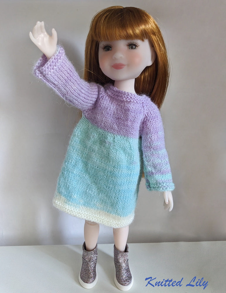 Knitted Lily Ruby Red Fashion Friends Calla Tunic Knitting Pattern for 15" Ruby Red Fashion Friends® Dolls Pixie Faire