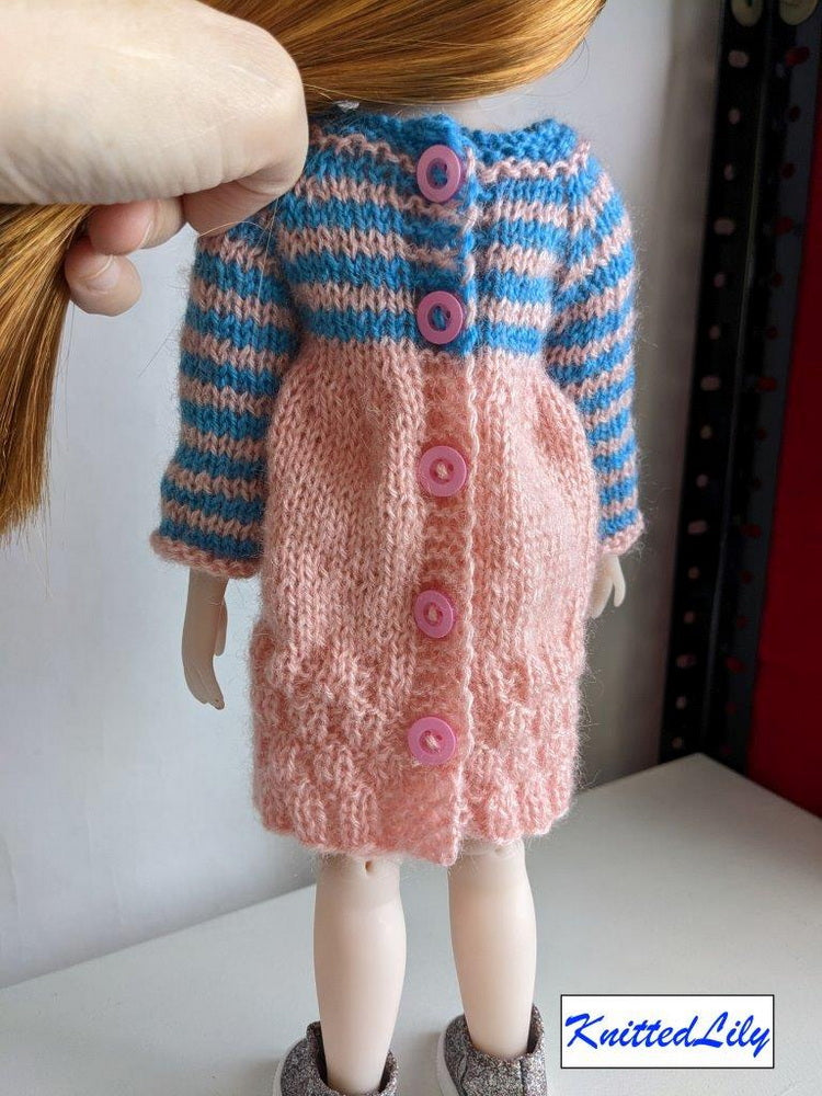 Knitted Lily Ruby Red Fashion Friends Kerria Dress Knitting Pattern for 15" Ruby Red Fashion Friends Dolls Pixie Faire