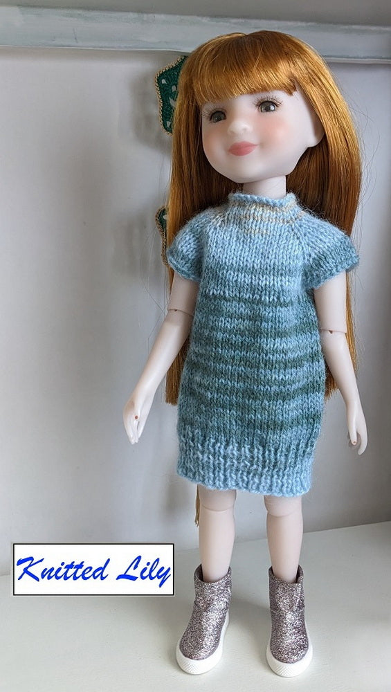 Knitted Lily Ruby Red Fashion Friends Purple Summer Dress Knitting Pattern for 15" Ruby Red Fashion Friends Dolls Pixie Faire