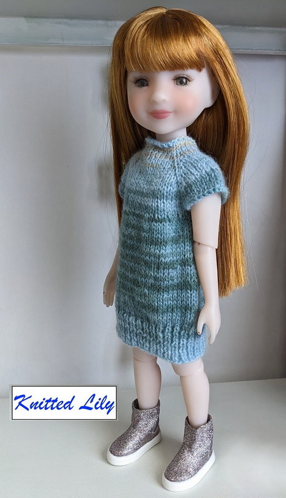 Knitted Lily Ruby Red Fashion Friends Purple Summer Dress Knitting Pattern for 15" Ruby Red Fashion Friends Dolls Pixie Faire