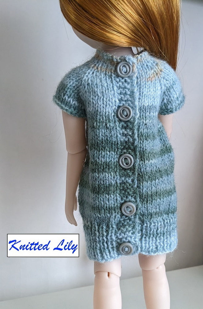 Knitted Lily Ruby Red Fashion Friends Purple Summer Dress Knitting Pattern for 15" Ruby Red Fashion Friends Dolls Pixie Faire