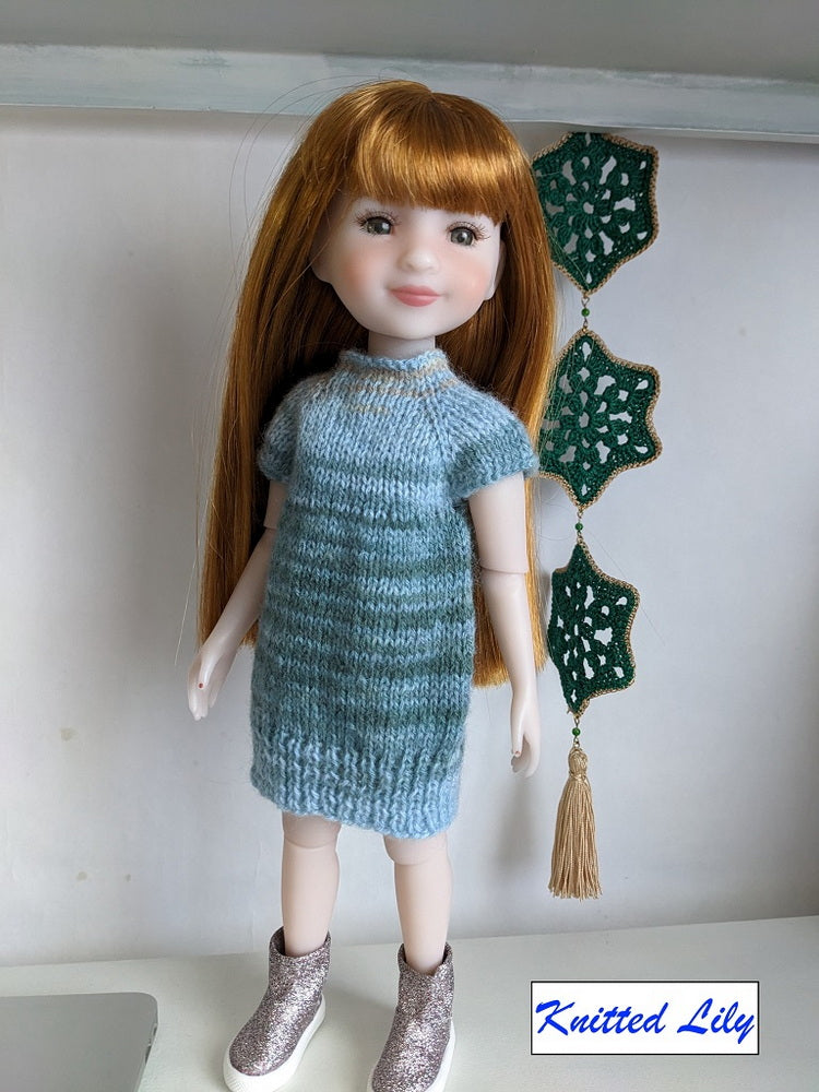 Knitted Lily Ruby Red Fashion Friends Purple Summer Dress Knitting Pattern for 15" Ruby Red Fashion Friends Dolls Pixie Faire