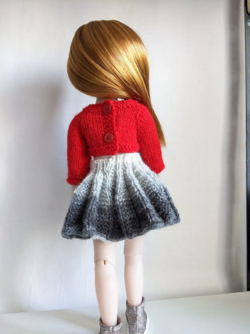 Knitted Lily Ruby Red Fashion Friends Coral Mist Skirt Knitting Pattern for 15" Ruby Red Fashion Friends Dolls Pixie Faire