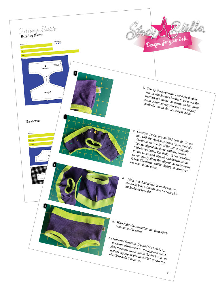 Stacy and Stella 18 Inch Modern Underwear Bundle 18" Doll Clothes Pattern Pixie Faire