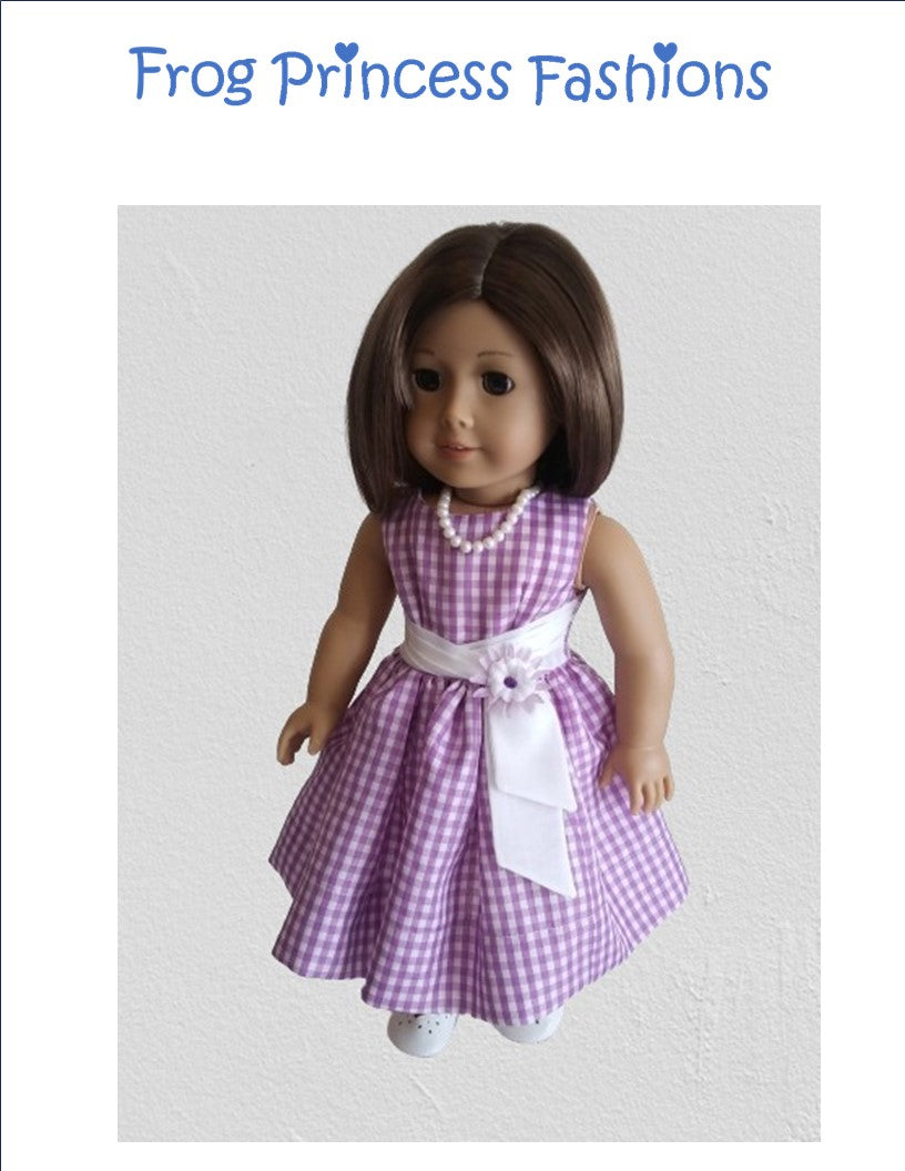 Frog Princess Fashions 18 Inch Historical Cotillion Club Gown 18" Doll Clothes Pattern Pixie Faire