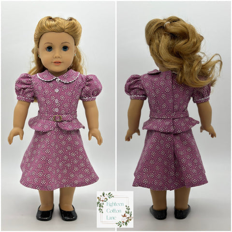 Eighteen Cotton Lane 18 Inch Historical Let's Be Friends! 18" Doll Clothes Pattern Pixie Faire