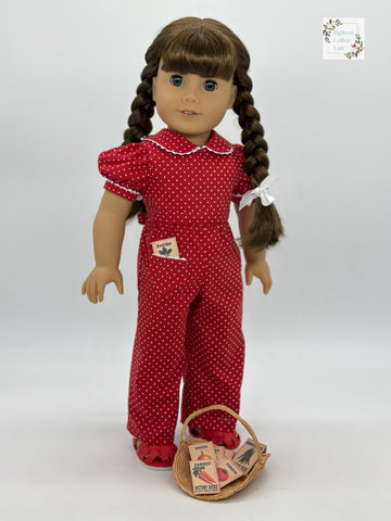 Eighteen Cotton Lane 18 Inch Historical Let's Plant a Victory Garden! 18" Doll Clothes Pattern Pixie Faire