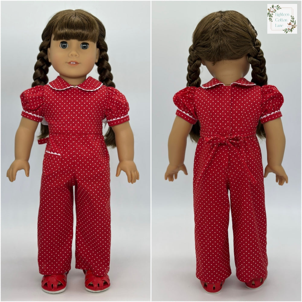 Eighteen Cotton Lane 18 Inch Historical Let's Plant a Victory Garden! 18" Doll Clothes Pattern Pixie Faire