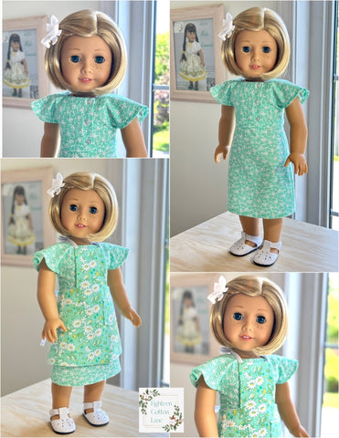 Eighteen Cotton Lane 18 Inch Historical Let's Bake a Birthday Cake! 18" Doll Clothes Pattern Pixie Faire