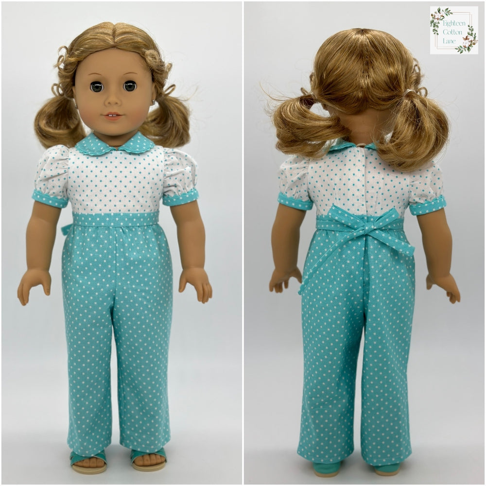 Eighteen Cotton Lane 18 Inch Historical Let's Plant a Victory Garden! 18" Doll Clothes Pattern Pixie Faire