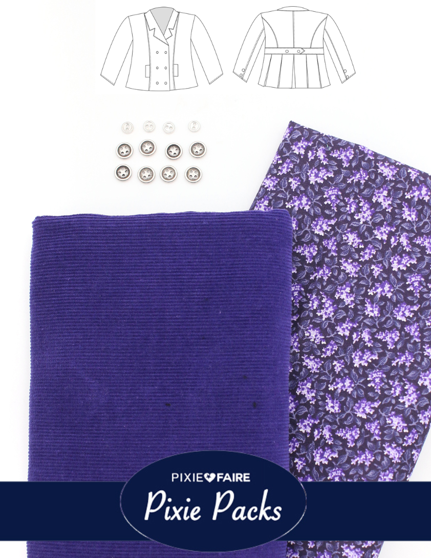 Pixie Faire Pixie Packs Limited Edition Piccadilly Peacoat Purple Corduroy & Floral Pixie Pack Pixie Faire