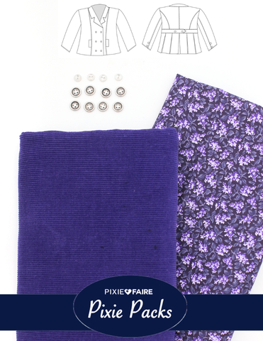 Pixie Faire Pixie Packs Limited Edition Piccadilly Peacoat Purple Corduroy & Floral Pixie Pack Pixie Faire