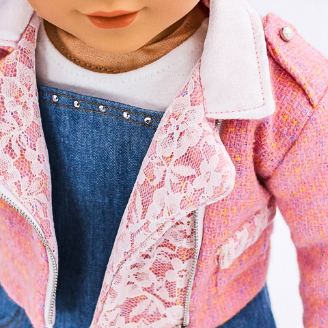 Liberty Jane BOGO 18 Inch Modern Peleton Jacket 18" Doll Clothes Pattern Pixie Faire