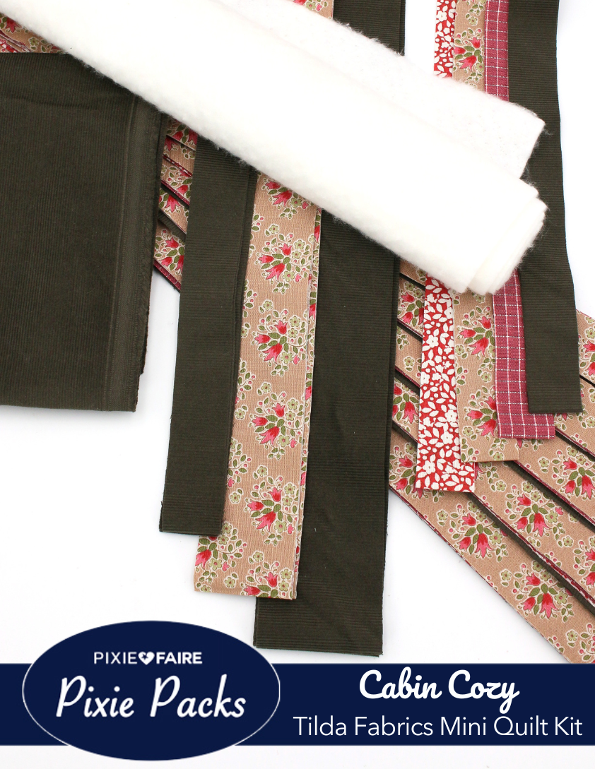 Pixie Faire Pixie Packs Pixie Packs "Cabin Cozy" Tilda Fabrics Mini Quilt Kit - Tropical Illusion Pixie Faire