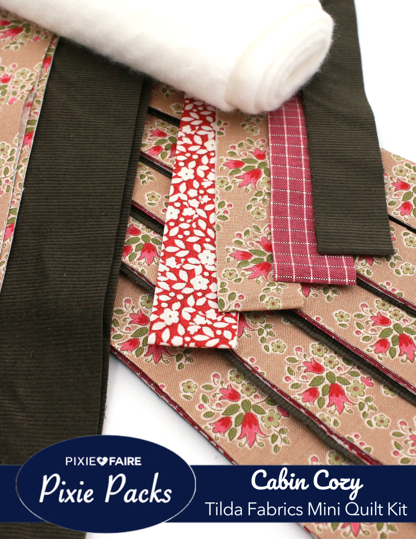 Pixie Faire Pixie Packs Pixie Packs "Cabin Cozy" Tilda Fabrics Mini Quilt Kit - Tropical Illusion Pixie Faire