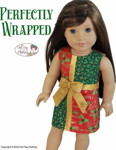 Doll Tag Clothing 18 Inch Modern Perfectly Wrapped Dress 18" Doll Clothes Pattern Pixie Faire