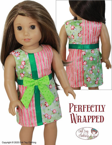Doll Tag Clothing 18 Inch Modern Perfectly Wrapped Dress 18" Doll Clothes Pattern Pixie Faire