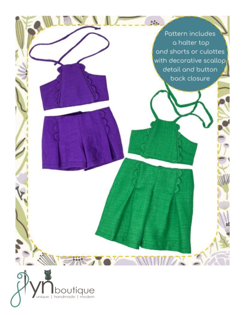 J Lyn Boutique 18 Inch Modern Petal Delight 18" Doll Clothes Pattern Pixie Faire
