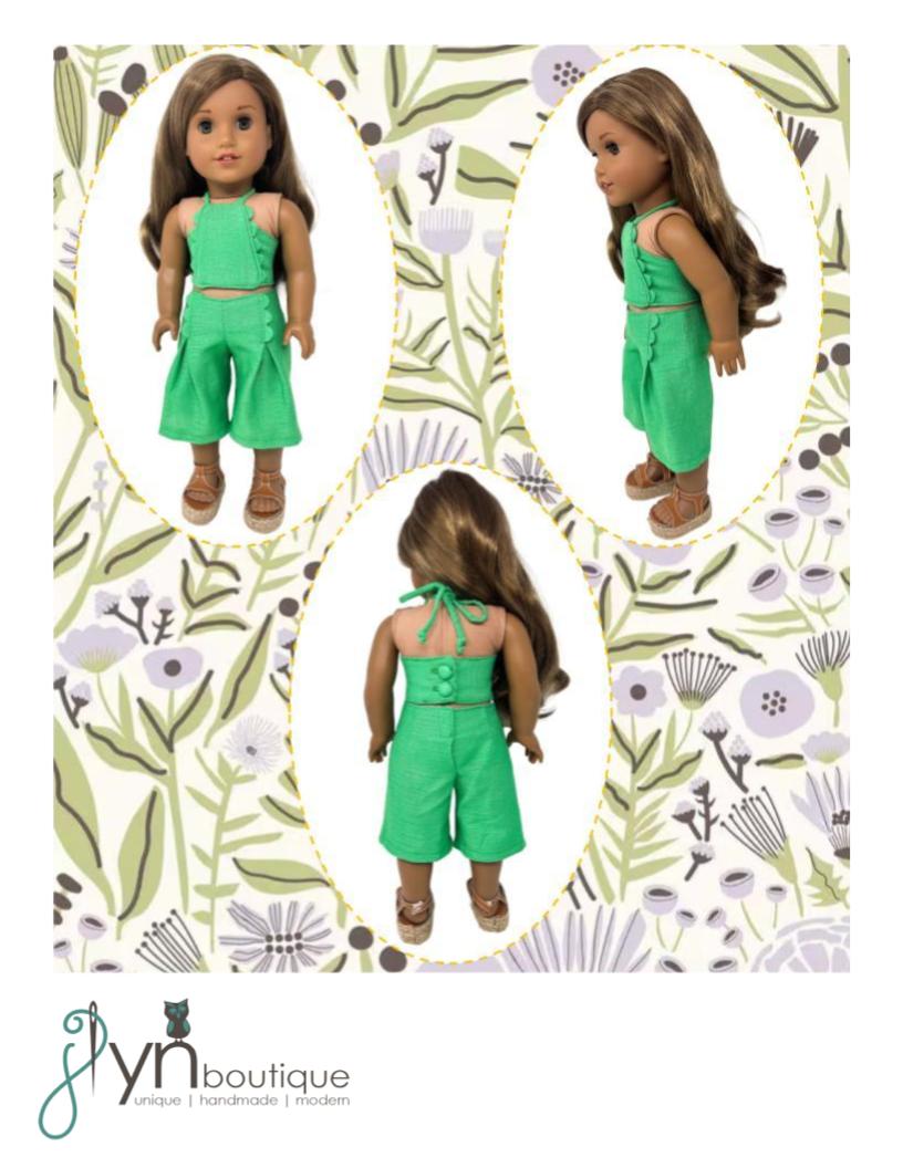 J Lyn Boutique 18 Inch Modern Petal Delight 18" Doll Clothes Pattern Pixie Faire