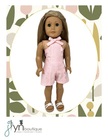 J Lyn Boutique 18 Inch Modern Petal Romper 18" Doll Clothes Pattern Pixie Faire