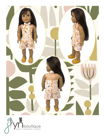 J Lyn Boutique 18 Inch Modern Petal Romper 18" Doll Clothes Pattern Pixie Faire